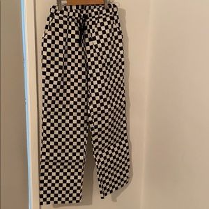 High Waisted Checkered Pants